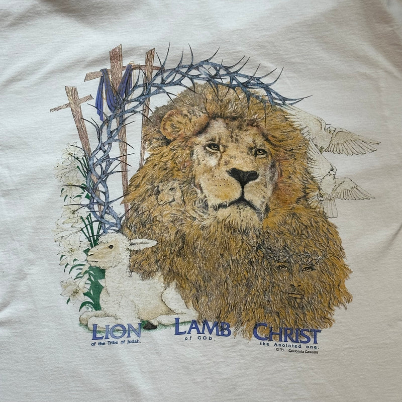 【古着Tシャツ】グッドレギュラー 90s LION LAMB CHRIST