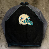 古着【NFL】マイアミ・ドルフィンズチームデザインレザージャケット