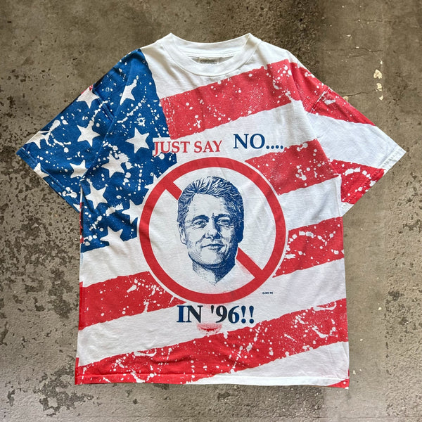 古着 90's 【GYM-STONE】bill clinton Design T-shirt