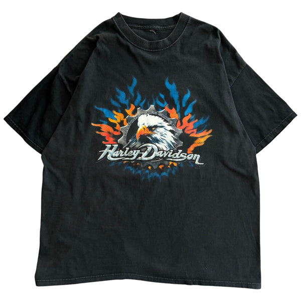 【古着Tシャツ】企業 Harley-Davidson イーグル＆ファイヤーパターン