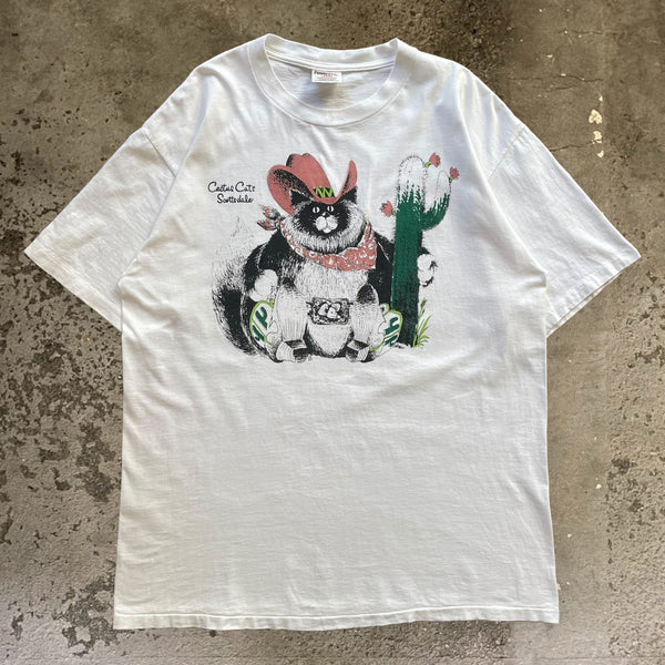 古着 90's【POWERPRO by ONEITA】Cactus Cats Scottsdale フロントデザインTシャツ