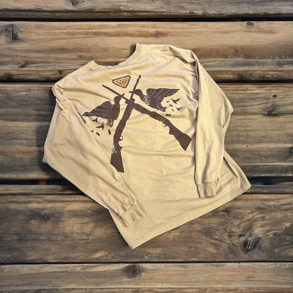 古着【Colombia】ハンティングデザインL/s Tシャツ
