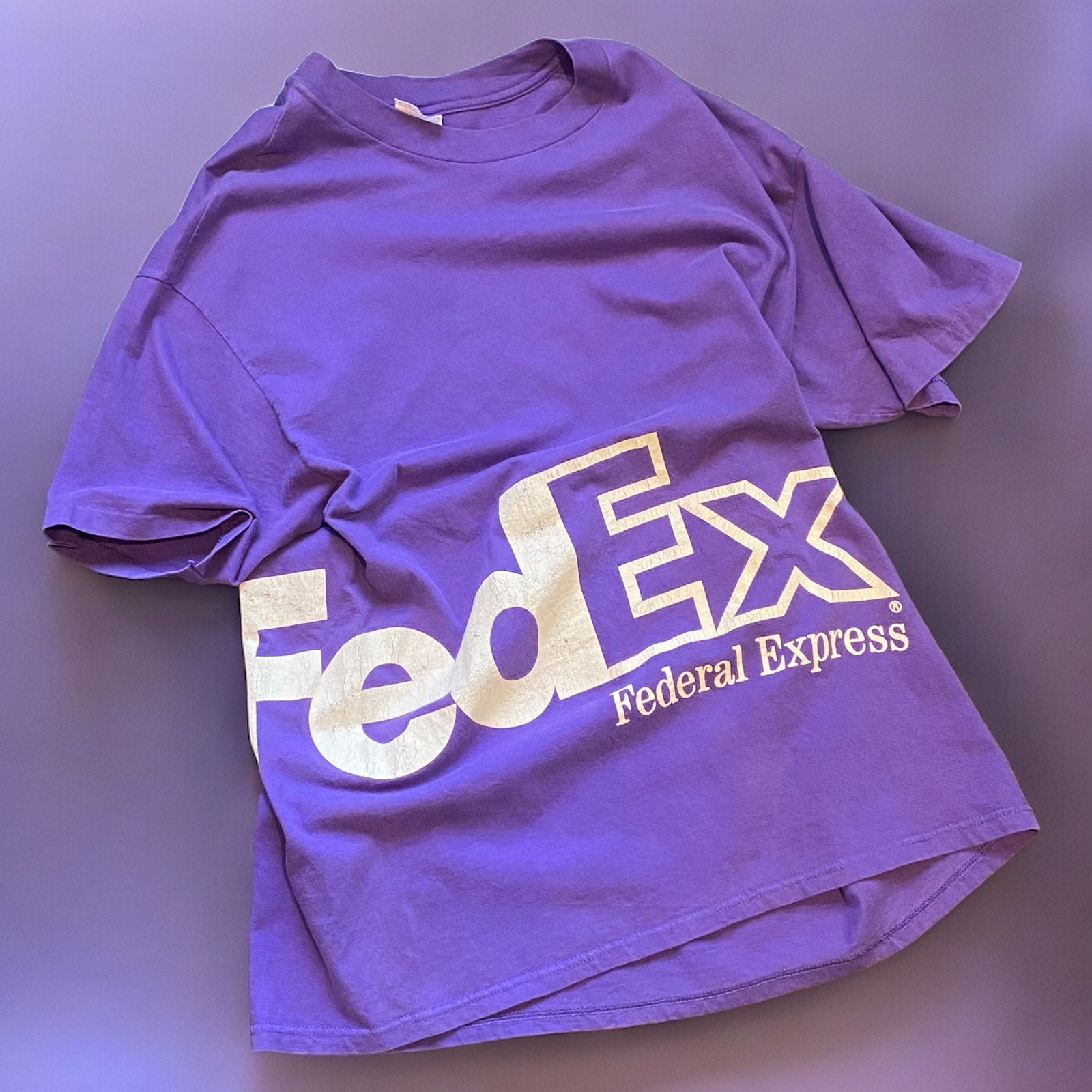 最安値に挑戦！ 古着Tシャツ】企業 90s FedEx ロールプリント｜ヴィンテージ トップス