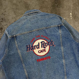 古着【Hard Rock CAFE】バックデザインデニムジャケット