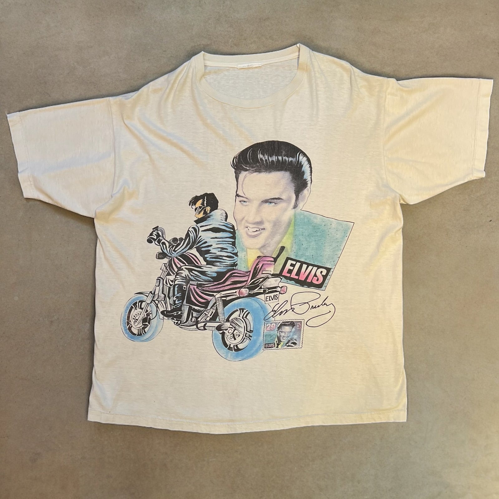 ELVIS Tシャツ エルビス・プレスリー チェッカー　ヴィンテージ de23c53be2a63cffc26f923b43794b