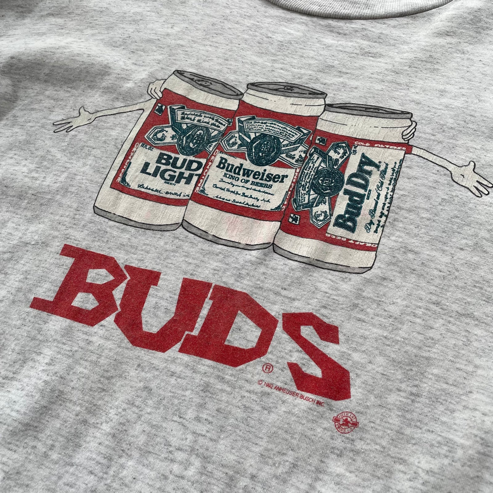 90's Budweiser ロンT 1992 ビール　企業　ヴィンテージ 90's Budweiser ロンT 1992 ビール企業ヴィンテージ