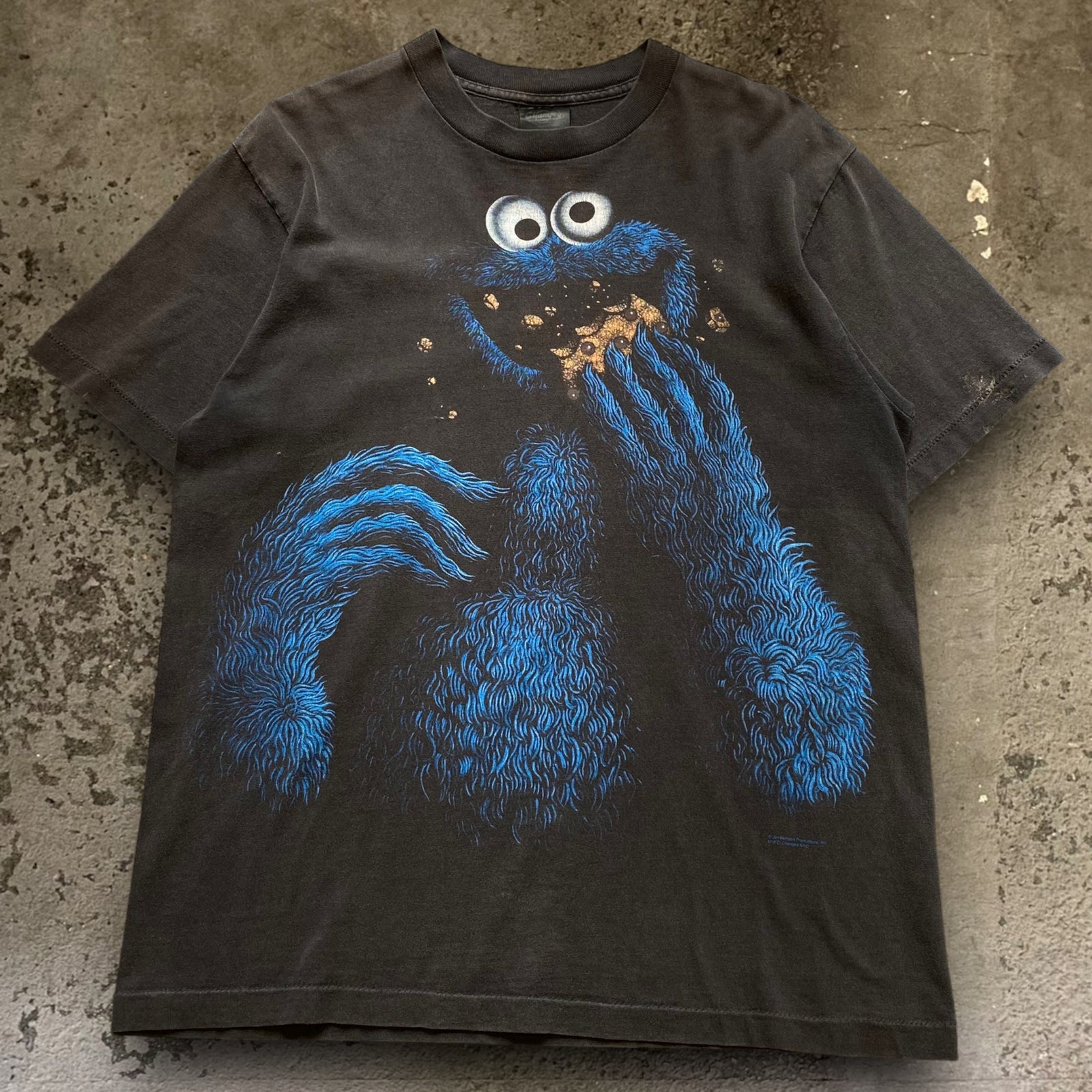 COOKIE MONSTER 90sヴィンテージtシャツ Vintage 90s COOKIE MONSTER Muppet Cookie Wear Jim Henson