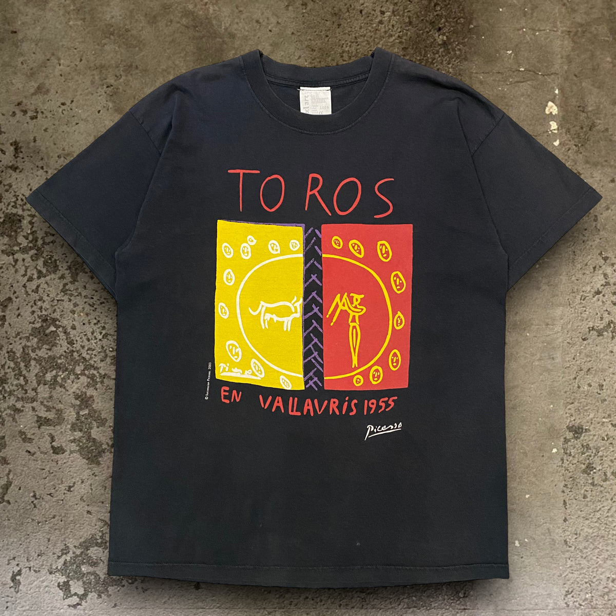 ヴィンテージ ピカソ　公式　アート　画家　Tシャツ　バンダナ　刺繍　紫 ヴィンテージ ピカソ 公式 アート 画家 Tシャツ バンダナ 刺繍 紫